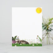 Maiblumen und Katzen Briefpapier (Stehend Vorderseite)