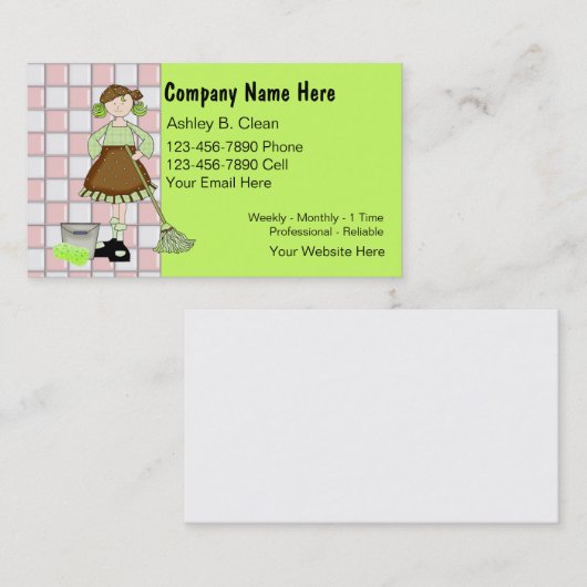 Maid Business Cards Visitenkarte (Vorne/Hinten)