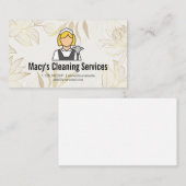 Maid Cleaner | Behaltend Haus Visitenkarte (Vorne/Hinten)