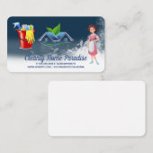 Maid Cleaning House and Cleaning Supplies Visitenkarte (Vorne/Hinten)