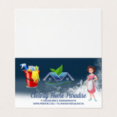 Maid Cleaning House and Cleaning Supplies Visitenkarten (Außenseite Aufgefaltet)