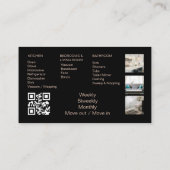 Maid Cleaning House QR Code Sparkling Visitenkarte (Rückseite)