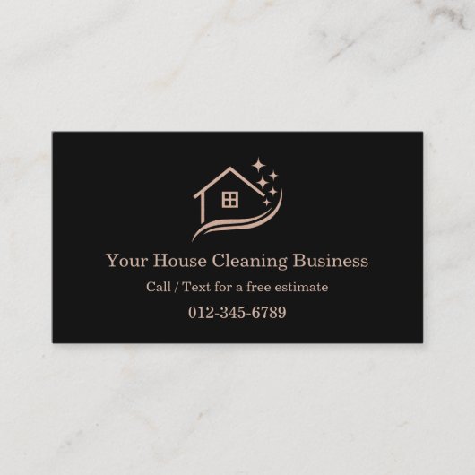 Maid Cleaning House QR Code Sparkling Visitenkarte (Vorderseite)