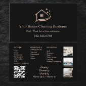 Maid Cleaning House QR Code Sparkling Visitenkarte