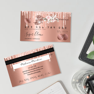 Maid Cleaning House Sparkling credit card Visitenkarte