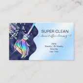 Maid Cleaning House Sparkling Holograph Business C Visitenkarte (Vorderseite)
