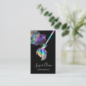 Maid Cleaning House Sparkling Holograph Visitenkarte (Stehend Vorderseite)