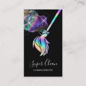 Maid Cleaning House Sparkling Holograph Visitenkarte (Vorderseite)