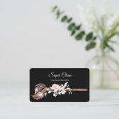 Maid Cleaning House Sparkling rose gold Visitenkarte (Stehend Vorderseite)