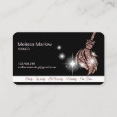Maid Cleaning House Sparkling rose gold Visitenkarte (Rückseite)