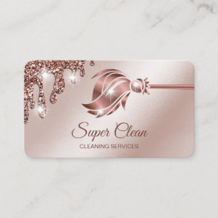 Maid Clearing House Sparkling Rose Gold Visitenkarte