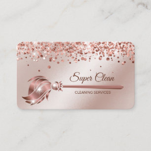 Maid Clearing House Sparkling Rose Gold Visitenkarte