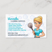 Maid Clearing Services Business Card Visitenkarte (Vorderseite)