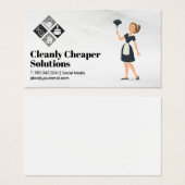 Maid Dusting | Symbol für Reinigungsdienste (Vorne & Hinten)