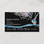 Maid House Cleaning Housekeeping Holograph Visitenkarte (Rückseite)