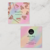 Maid House Clearing Office Services Logo Ombre Quadratische Visitenkarte (Vorne/Hinten)