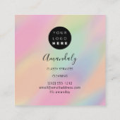 Maid House Clearing Office Services Logo Ombre Quadratische Visitenkarte (Rückseite)