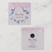 Maid House Clearing Services Logo Ombre Lila Quadratische Visitenkarte (Vorne/Hinten)