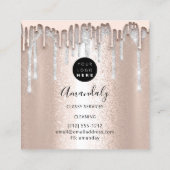 Maid House Clearing Services Logo Silver Tropfen G Quadratische Visitenkarte (Rückseite)