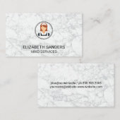 Maid Icon | Marmor Visitenkarte (Vorne/Hinten)