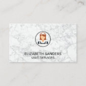 Maid Icon | Marmor Visitenkarte (Vorderseite)