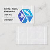 Maid Janitor Cleaning Icons Visitenkarte (Vorne/Hinten)