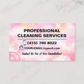 Maid Janitorial Lady Business Card Haus Reinigung Visitenkarte (Rückseite)