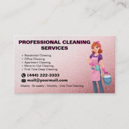  Maid Janitorial Lady House Cleaning Business Card Visitenkarte