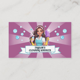 Maid Janitorial Lady House Cleaning Service Blubbl Visitenkarte