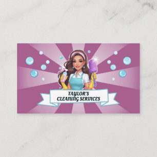 Maid Janitorial Lady House Cleaning Service Blubbl Visitenkarte