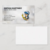 Maid-Logo | Funkelnd Hintergrund Visitenkarte (Vorne/Hinten)