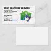 Maid | Logo für Reinigungsdienste | Blasen Visitenkarte (Vorne/Hinten)