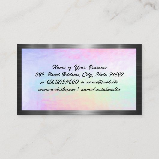 Maid mit Duster | Farbiger Hintergrund Visitenkarte (Rückseite)