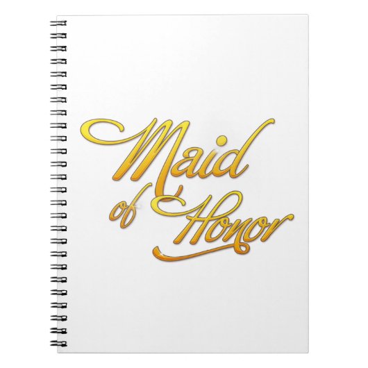 Maid Of Ehre Notizblock (Vorderseite)