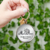 Maid of Honor Black and White Custom Keychains Schlüsselanhänger (Hand)