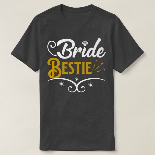 Maid of Honor Bride Bestie Bridal Shower Gifts T-Shirt (Design vorne)