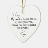 Maid of Honor Gift - Personalized Wedding Ornament (Links)