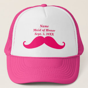 Maid of Honor Pink Mustache Trucker Hat Truckerkappe