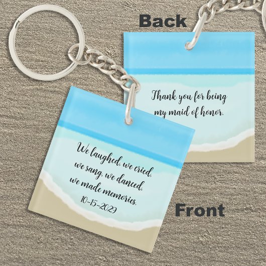 Maid of Honor Thank You Beach Keychain Schlüsselanhänger