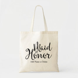 Maid of Honor Wedding Tote Budget Canvas Tote Bag Tragetasche