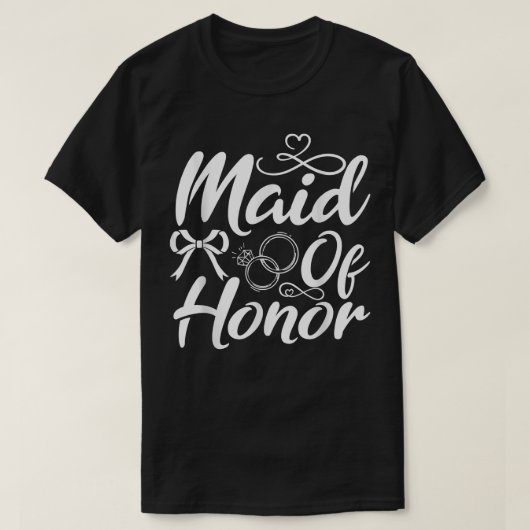 Maid of Honor Women Wedding Bridal Shower Bride Ba T-Shirt (Design vorne)