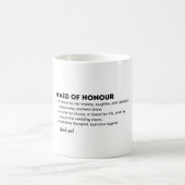 Maid of Honour Definition Card – Funny & Heartfelt Kaffeetasse (Mittel)