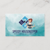 Maid | Reinigungs-Icons | ZUHAUSE Visitenkarte (Vorderseite)