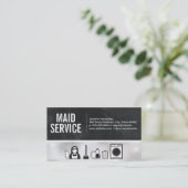 Maid | Reinigungsdienste Visitenkarte (Stehend Vorderseite)