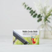 Maid | Reinigungsfenster Visitenkarte (Stehend Vorderseite)