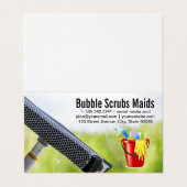 Maid | Reinigungsfenster Visitenkarten (Außenseite Aufgefaltet)