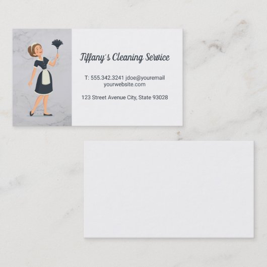Maid | Reinigungsservice Visitenkarte (Vorne/Hinten)