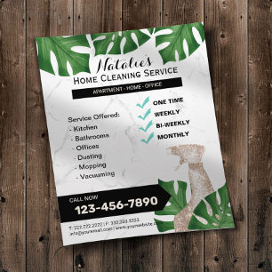 Maid Service-Marmor des Botanischen Hauses Flyer