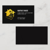Maid Service Zuhause Broom Business Card Visitenkarte (Vorne/Hinten)