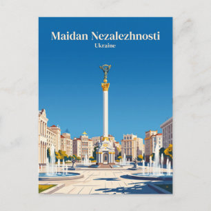 Maidan Nesaleschnosti Ukraine Postkarte
